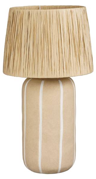 Tischlampe Denton Beige - Keramik - 33 x 61 x 33 cm