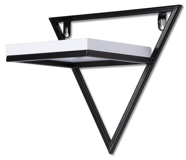 Wandregal 10-1580-cz-b Schwarz - Weiß - Metall - 18 x 28 x 28 cm