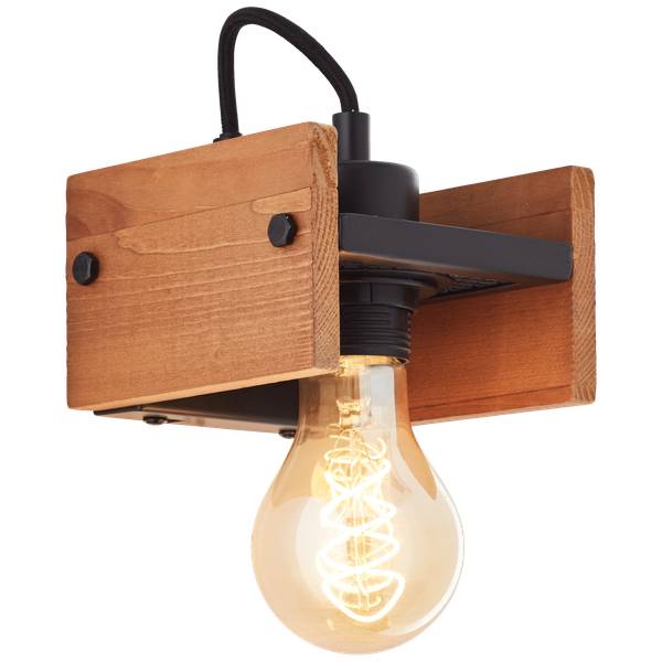 Wandlampen 31121144181 1 Braun - Holz teilmassiv - 12 x 11 x 13 cm