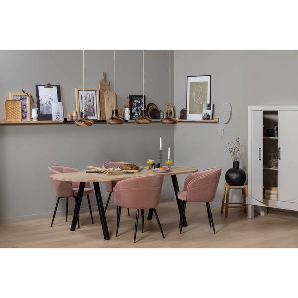 Tischplatte Oval Tablo Eiche - 220 x 2 x 90 cm