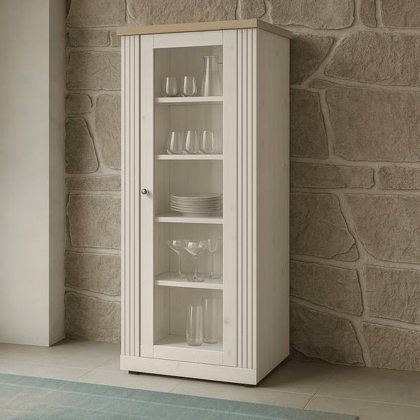 Kast COUNTRY wit - plaatmateriaal op houtbasis - 72 x 192 x 44 cm