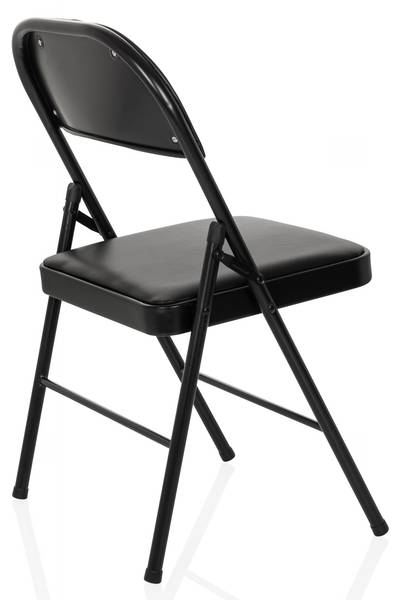 Klappstuhl TUDELA H Schwarz - Flachgewebe - Kunstleder - 46 x 78 x 45 cm