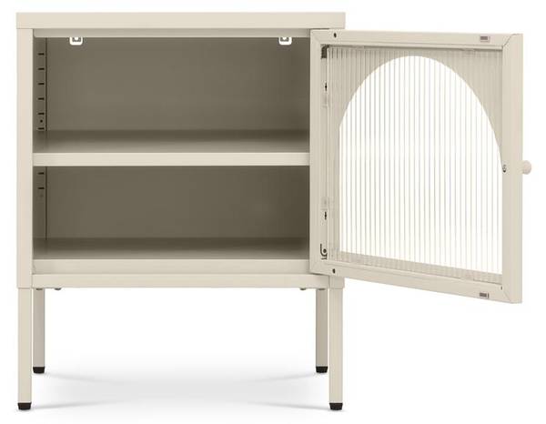 Nachttisch ELIN 2er-Set Beige - Stahl - 50 x 60 x 40 cm