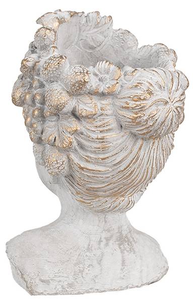 Innenblumentopf Frau Annatasi Grau - Stein - 14 x 22 x 14 cm