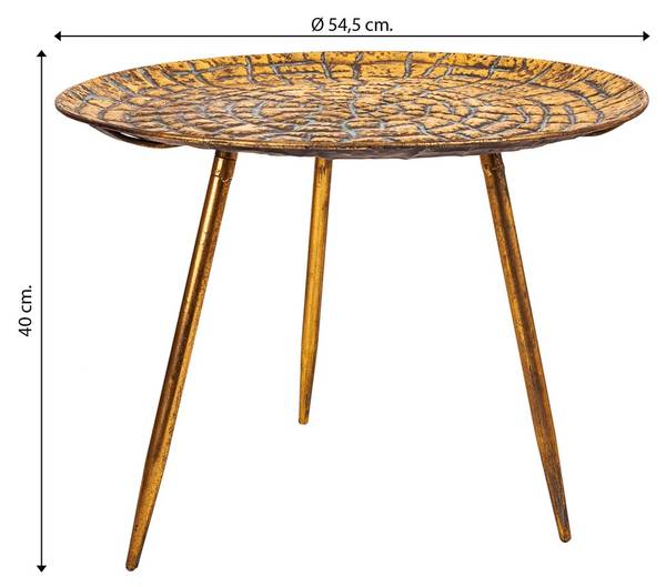 Couchtisch 4523288386 Gold - Metall - 55 x 40 x 55 cm