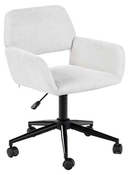 Bürostuhl Ross Kd Chenille BG BK Weiß - Chenille - 56 x 85 x 43 cm
