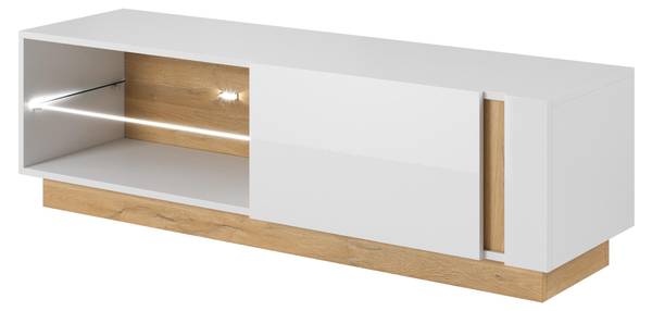 Tv-meubel ARCADE wit - melamine - 139 x 46 x 40 cm