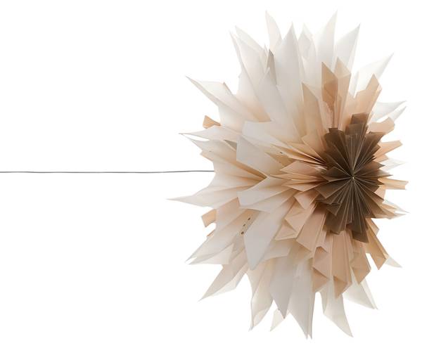 LED Deko FORSAN 3-tlg Braun - Pink - Weiß - Papier - 41 x 41 x 16 cm