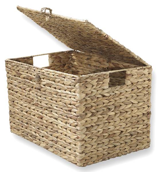 Truhe mit Deckel 22060 Braun - Naturfaser - 35 x 33 x 50 cm