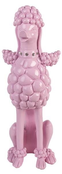Dekorationsfigur Hund Pudel Deco&Braham Pink - Kunststoff - 17 x 33 x 13 cm