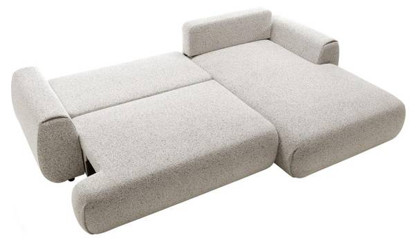 Schlafsofa MONELIA Hellgrau - 167 x 270 cm