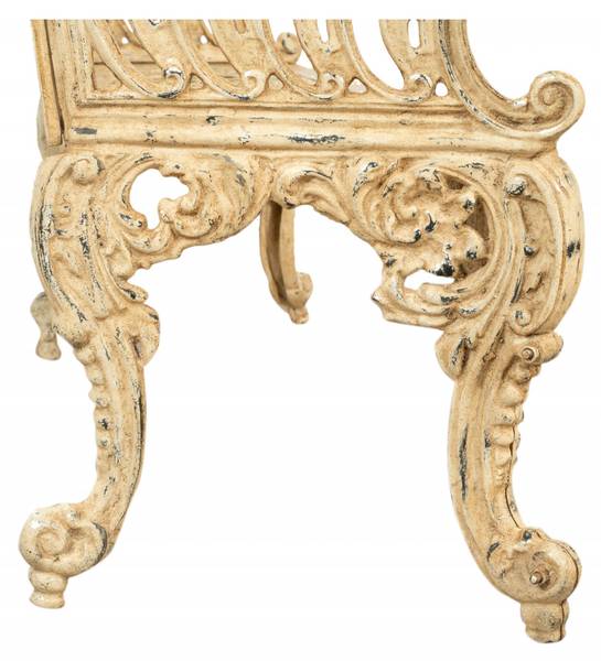 Banc de jardin OPERA Blanc - Fonte - 48 x 89 x 112 cm