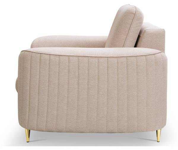 Sessel LIMON Beige - Samt - 80 x 85 x 94 cm