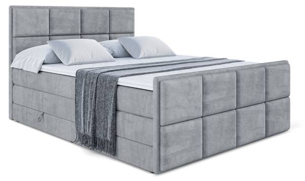 Boxspringbett NOVA-Z KING Grau - Breite: 120 cm