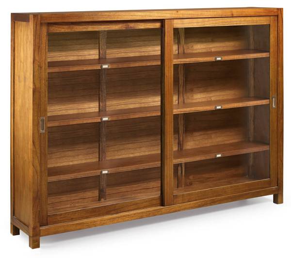 Standvitrine Star VI Braun - Holz teilmassiv - 180 x 125 x 40 cm