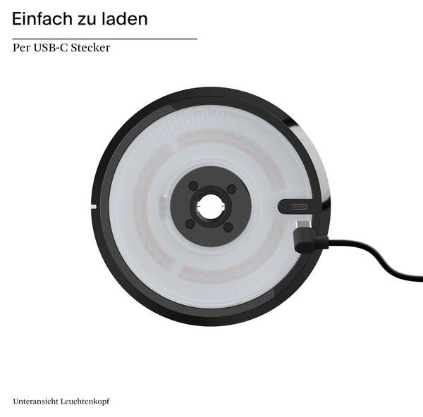 Akku-Pendelleuchte Mahina Hochglanz Schwarz