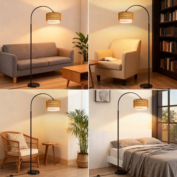 Stehlampe KSJC Dimmbar Schwarz