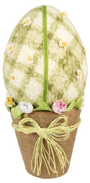 Dekorationsfigur Ei Easter&Cole Grün - Textil - 20 x 43 x 20 cm