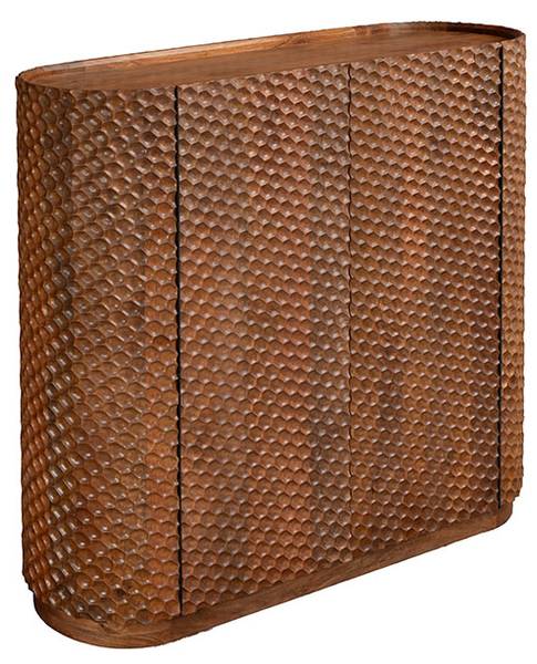 Barschrank ADLON Braun - Mango - 138 x 141 x 42 cm