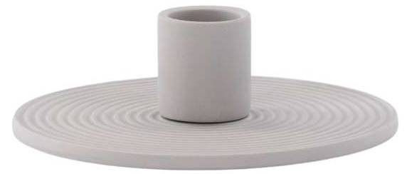 Kerzenhalter Dian Grau - Holz teilmassiv - 12 x 4 x 12 cm