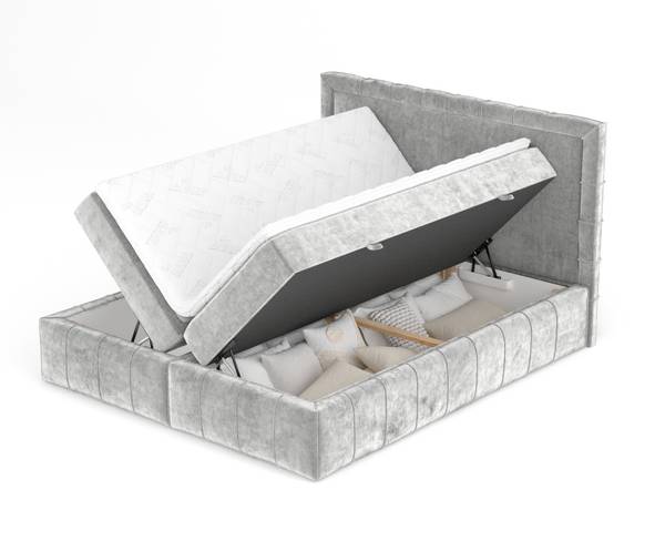 Boxspringbett Sundown Hellgrau - Liegefläche Breite: 140 cm