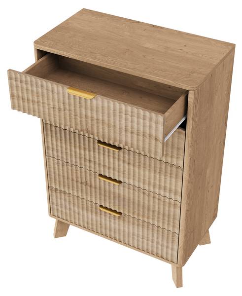Sideboard SQOP01 Braun - Massivholz - 40 x 108 x 73 cm