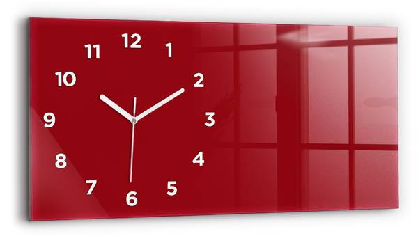 Wanduhr Farbe Pulsierender Herzton Rot