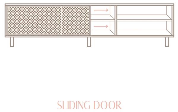 TV-Lowboard Menorca Braun - Kiefer - 180 x 45 x 35 cm