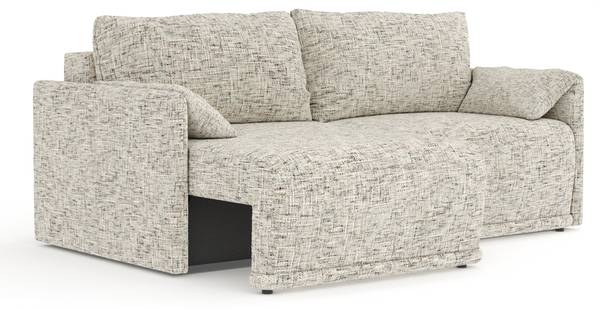 Schlafsofa mit Ecksofa Funktion Nappa Beige
