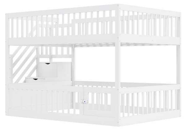 Etagenbetten K-861 Weiß - Holzwerkstoff - 200 x 130 x 140 cm