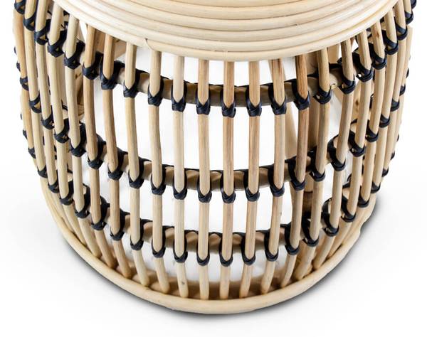 Beistelltisch Hawi I Beige - Rattan - 46 x 45 x 46 cm