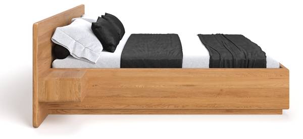 Massivholzbett Wide mit Bettkasten 200 x 200 cm
