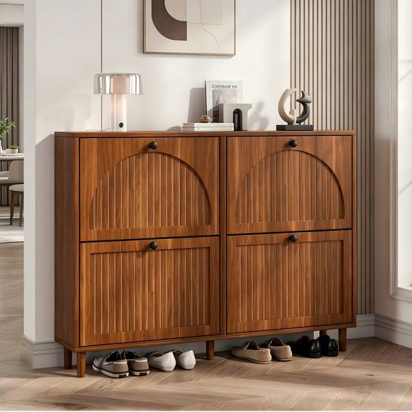 Schuhschrank Astraios Ⅰ Braun - Holzwerkstoff - 24 x 90 x 120 cm