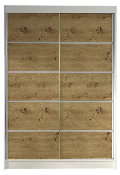 Kleiderschrank Lino IV Eiche - Weiß