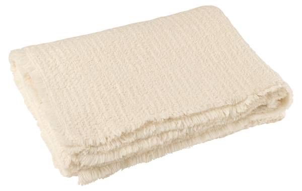 Decke FRMI Weiß - Textil - 130 x 1 x 180 cm