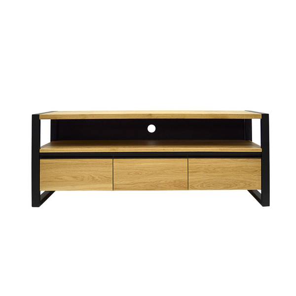 Loft TV-Schrank mit Schubladen CAMERON Braun - Eiche - 155 x 60 x 40 cm