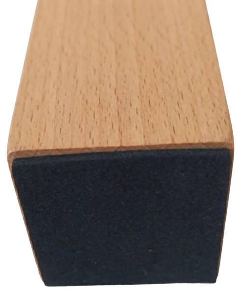 Handtuchleiter 4 Sprossen Holz & Metall Schwarz - Braun - Stahl - 56 x 160 x 5 cm