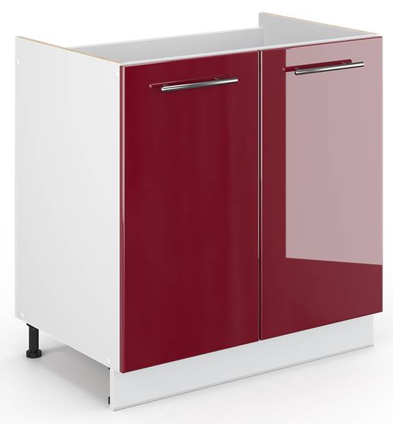 Vicco meuble pour four Fame-Line 60cm Rouge bordeaux/Blanc
