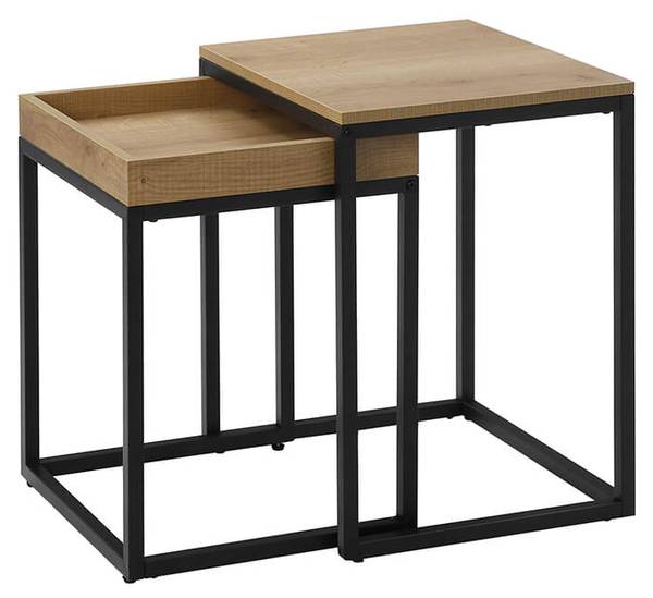 Beistelltisch 101686 Braun - Stahl - 62 x 51 x 12 cm