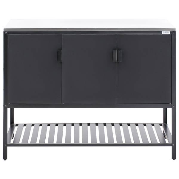 Gartenküche MAENZA Schwarz - Silber - Metall - 120 x 93 x 60 cm