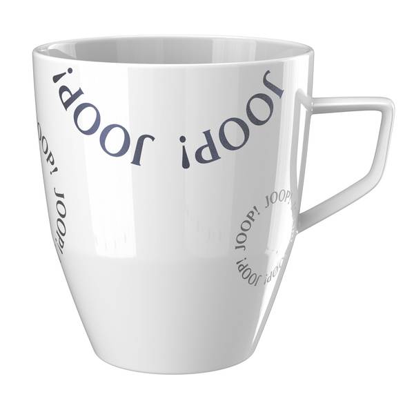 JOOP! DINING GLAMOUR MUG LOGO CIRCLES Weiß - Porzellan - 9 x 10 x 1 cm