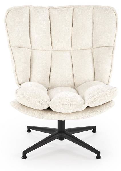 Sessel Fofana Beige - Bouclé - 77 x 91 x 77 cm