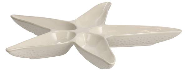 Servierteller Estrella Weiß - Porzellan - 34 x 4 x 37 cm