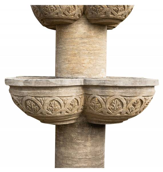 Wandbrunnen LEBENSQUELLE Grau - Stein - 75 x 163 x 75 cm