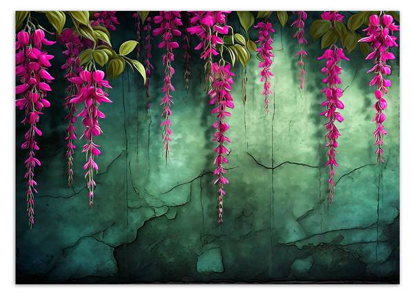 Fotobehang hangende bloemen 350 x 245 cm