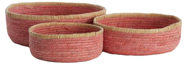 Aufbewahrungskorb PAITO Pink - Naturfaser - 39 x 13 x 39 cm