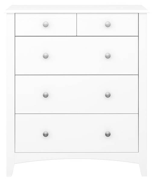 Commode Mulon Blanc - En partie en bois massif - 80 x 85 x 40 cm