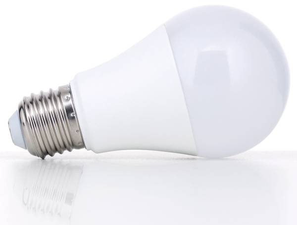 LED Birnenlampe Weiß - Kunststoff - 6 x 11 x 6 cm