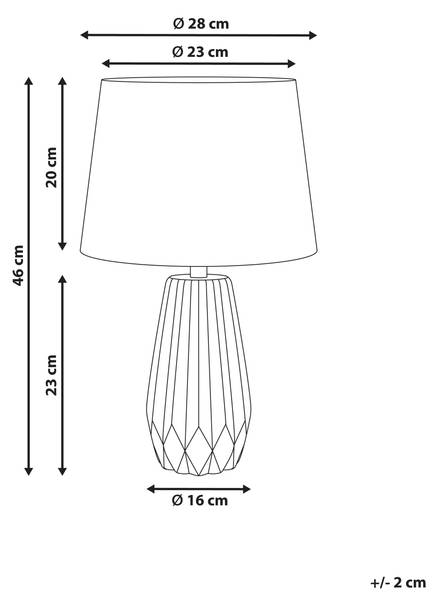 Tischlampen MONTAGUA Schwarz - Grau - Keramik - 28 x 46 x 28 cm