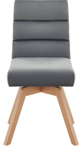Stuhl KATRIN Grau - Massivholz - Textil - 45 x 88 x 62 cm